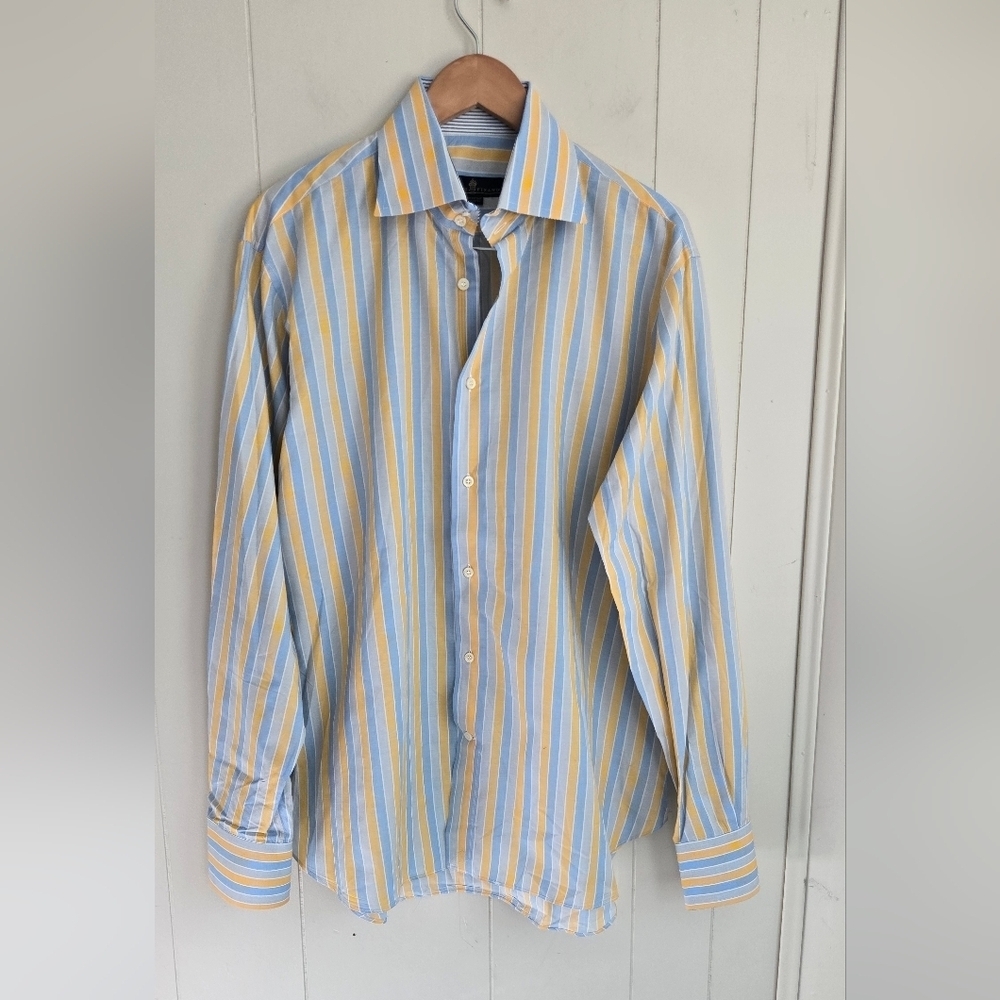 Eredi Pisano Men's Casual Striped Button-Down Shirt